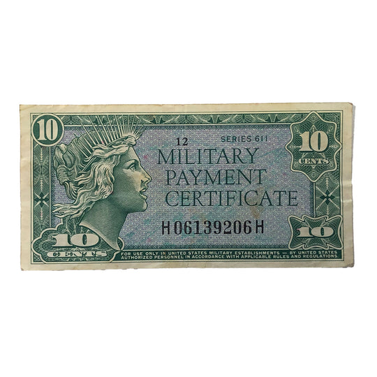 Series 611 10c Military Payment Script (VF)