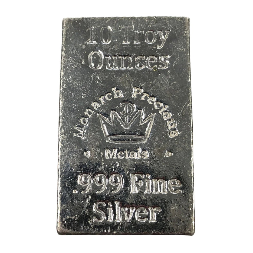 Monarch Precious Metals 10 oz Silver Bar (Secondary) - Great Lakes