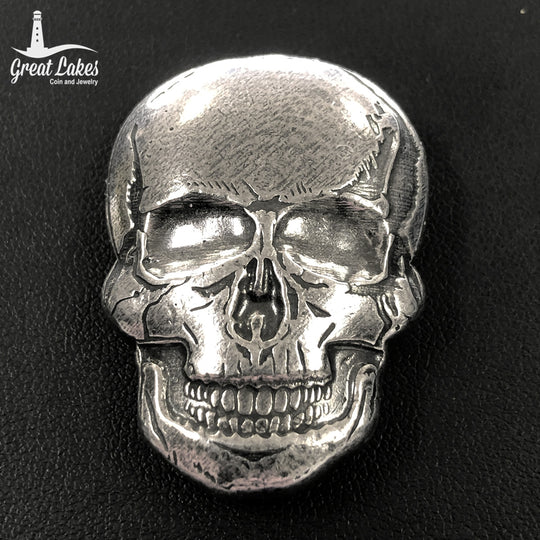 Monarch Precious Metals 2 oz Silver Skull