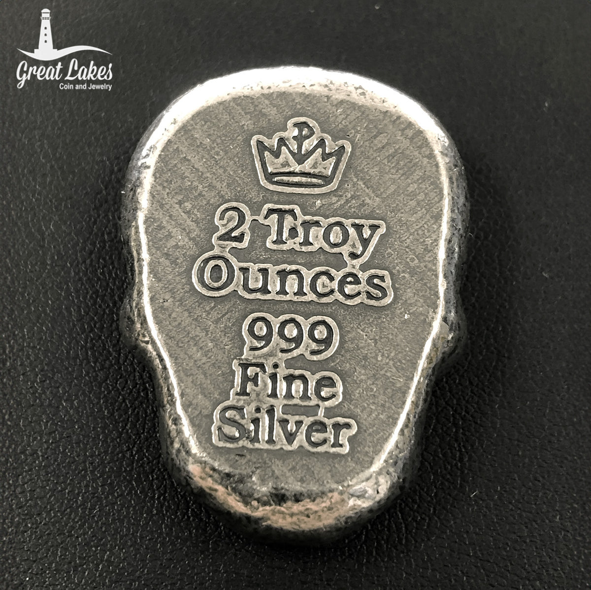 Monarch Precious Metals 2 oz Silver Skull