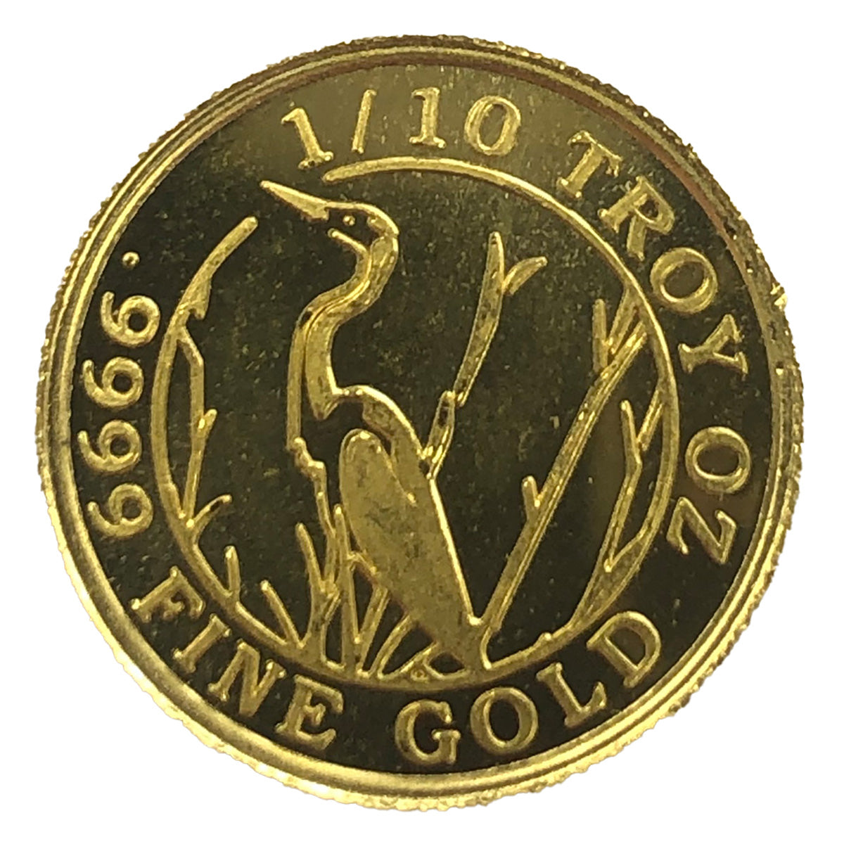 Monarch Precious Metals 1/10 oz Gold Heron Round (Secondary)
