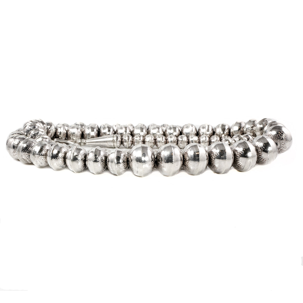 Navajo Silver Beaded Necklace