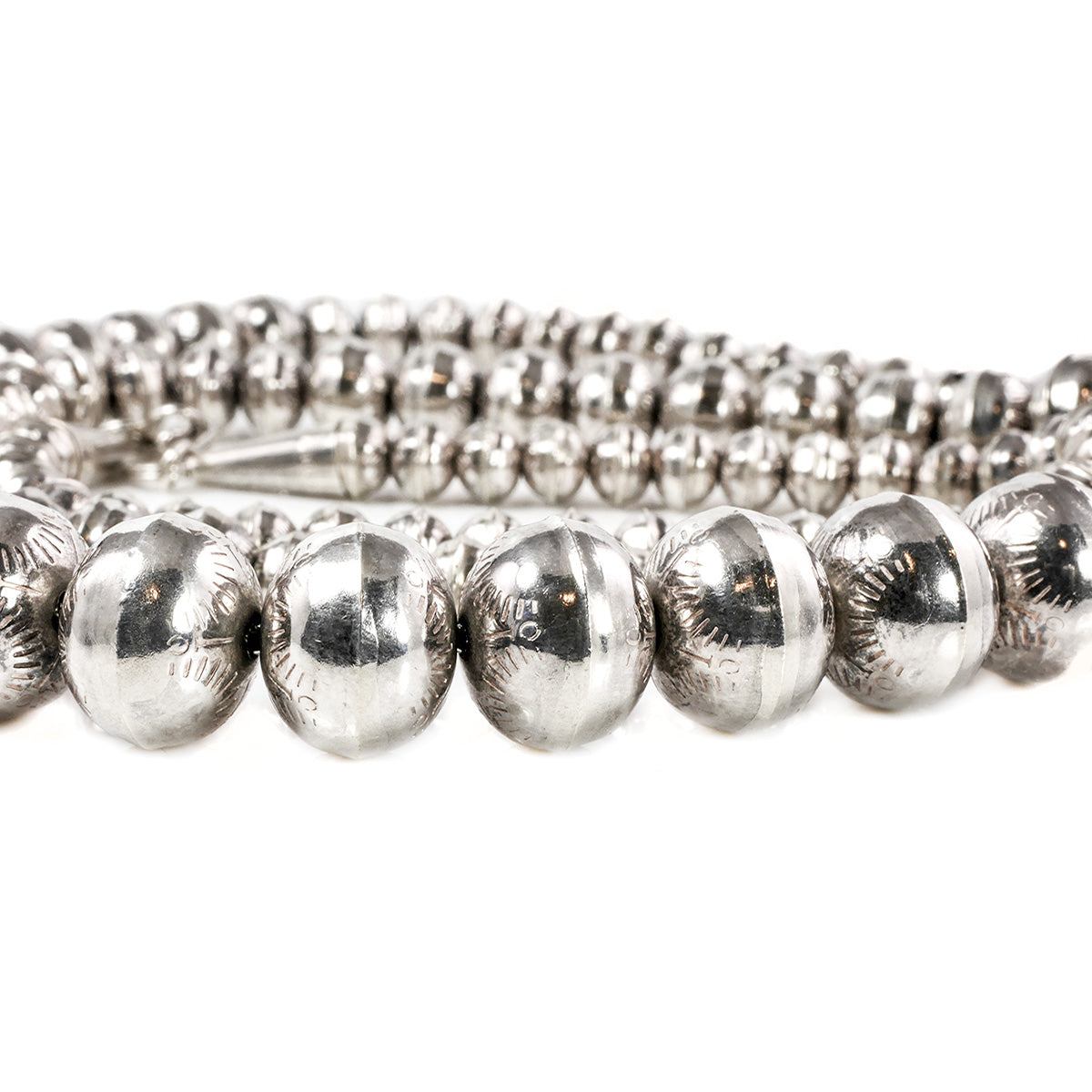Navajo Silver Beaded Necklace