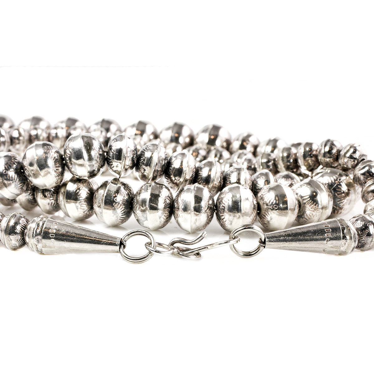 Navajo Silver Beaded Necklace