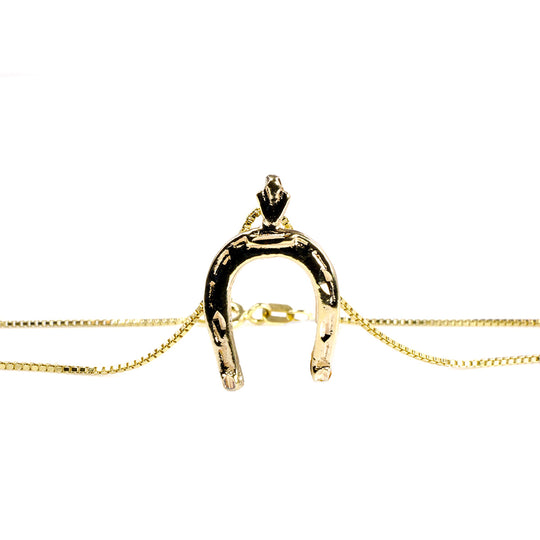 Gold Plated Horseshoe Necklace