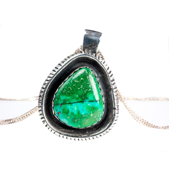 Native American Silver & Turquoise Necklace