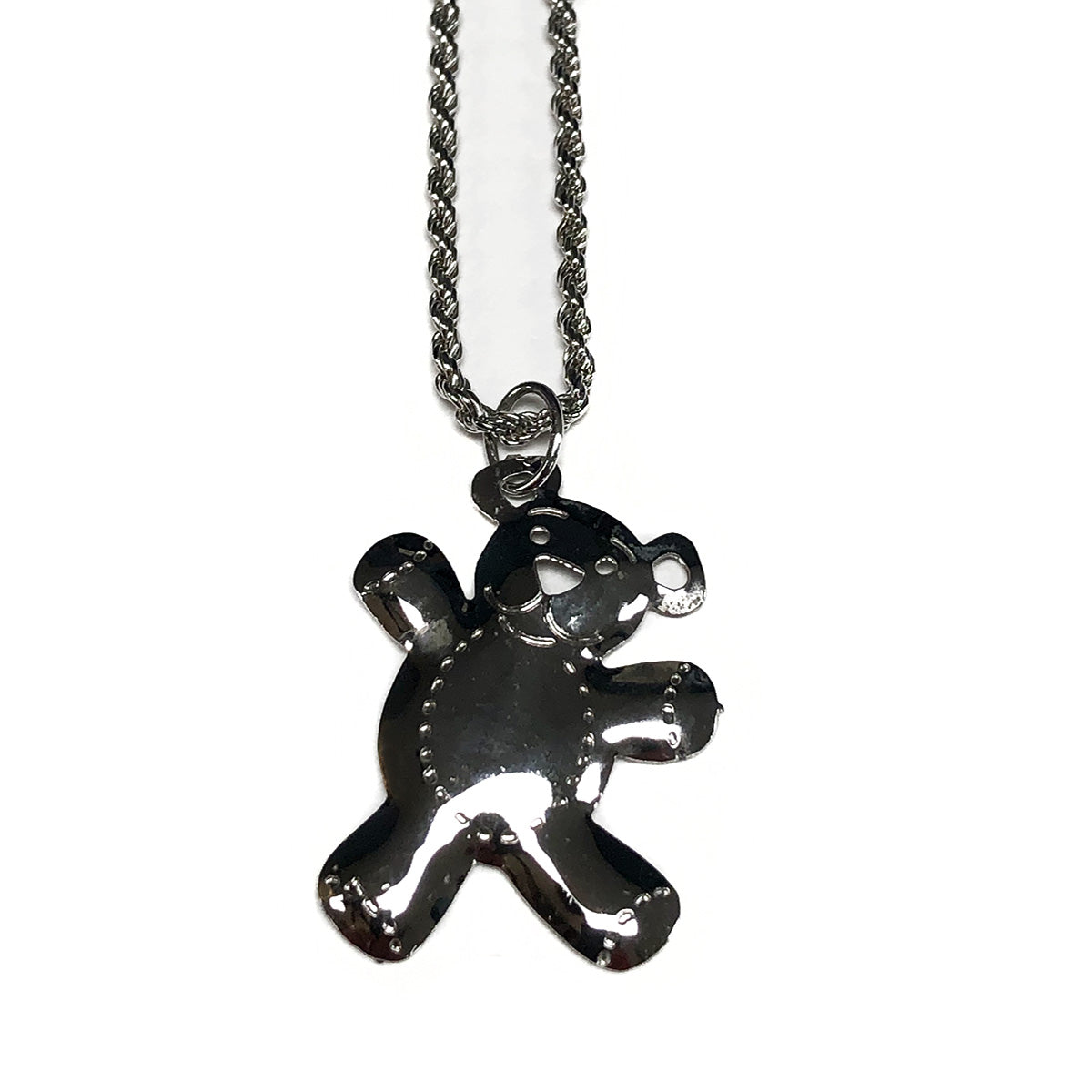 Silver Teddy Bear Necklace