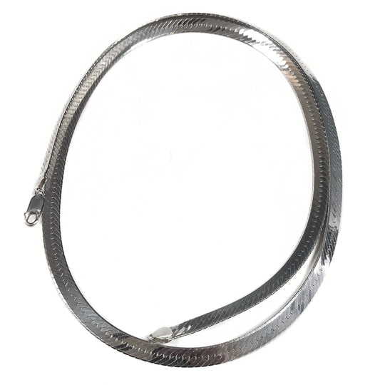 Silver Herringbone Necklace