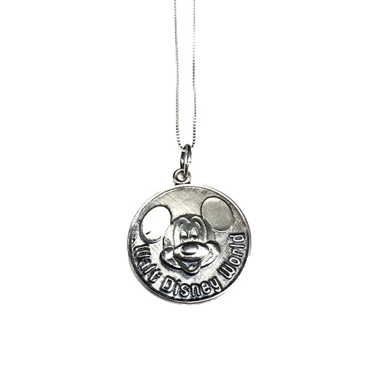 Silver Mickey Mouse Necklace