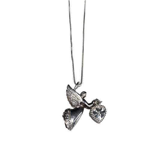 Beverly Hills Silver Angel Necklace