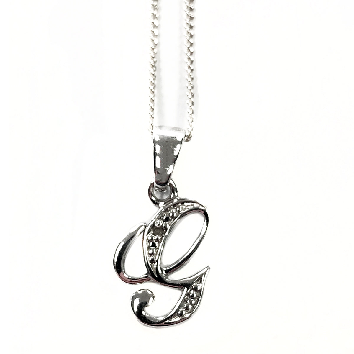 Silver G Pendant Necklace