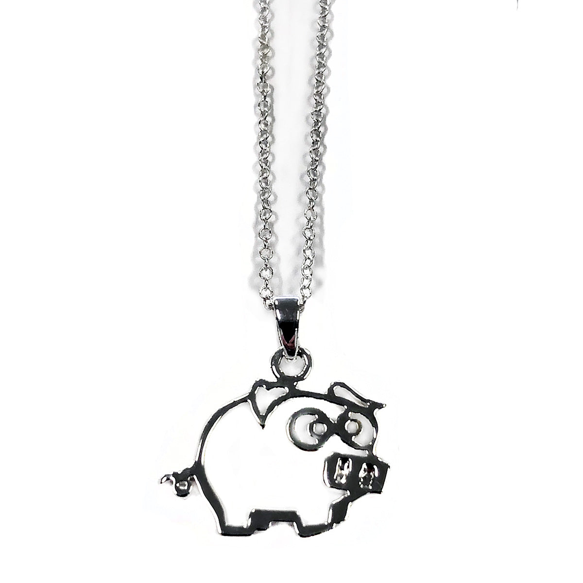 Silver Pig Necklace
