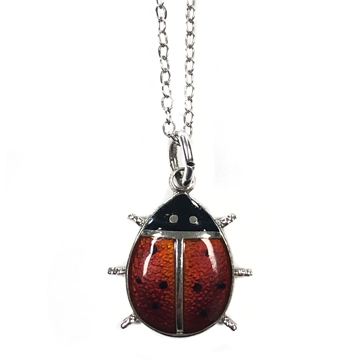Silver Ladybug Necklace