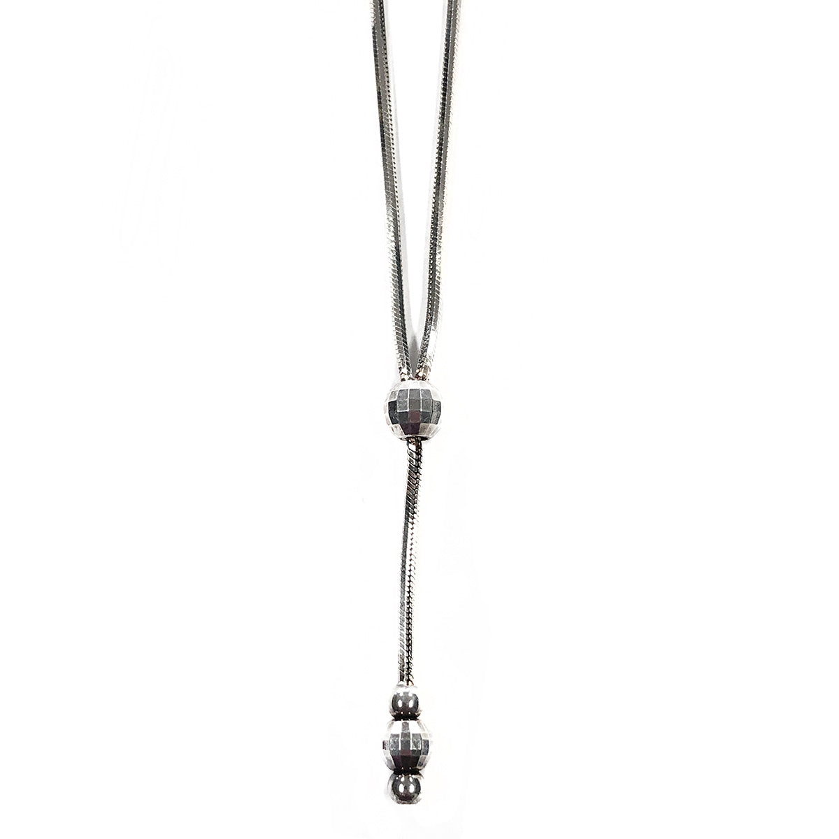 Silver Y Necklace