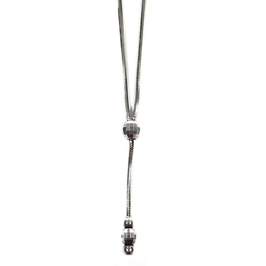 Silver Y Necklace