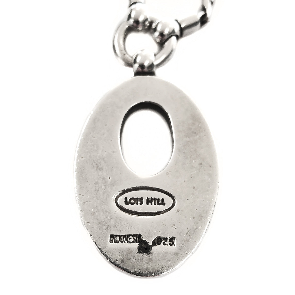 Lois Hill Silver Oval Necklace