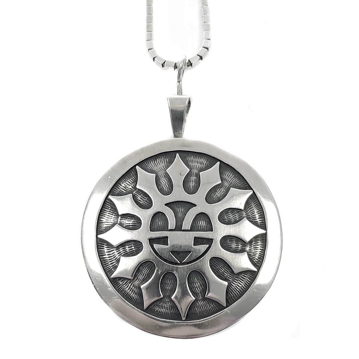 Silver Man in the Maze Necklace