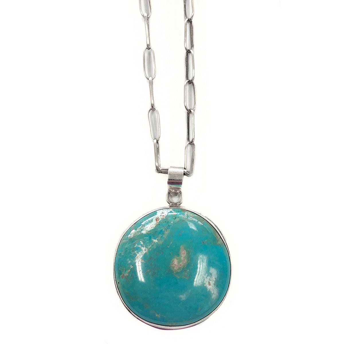 Native American Silver & Turquoise Necklace