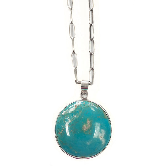 Native American Silver & Turquoise Necklace