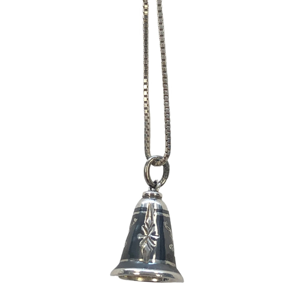 Silver Siam Bell Necklace