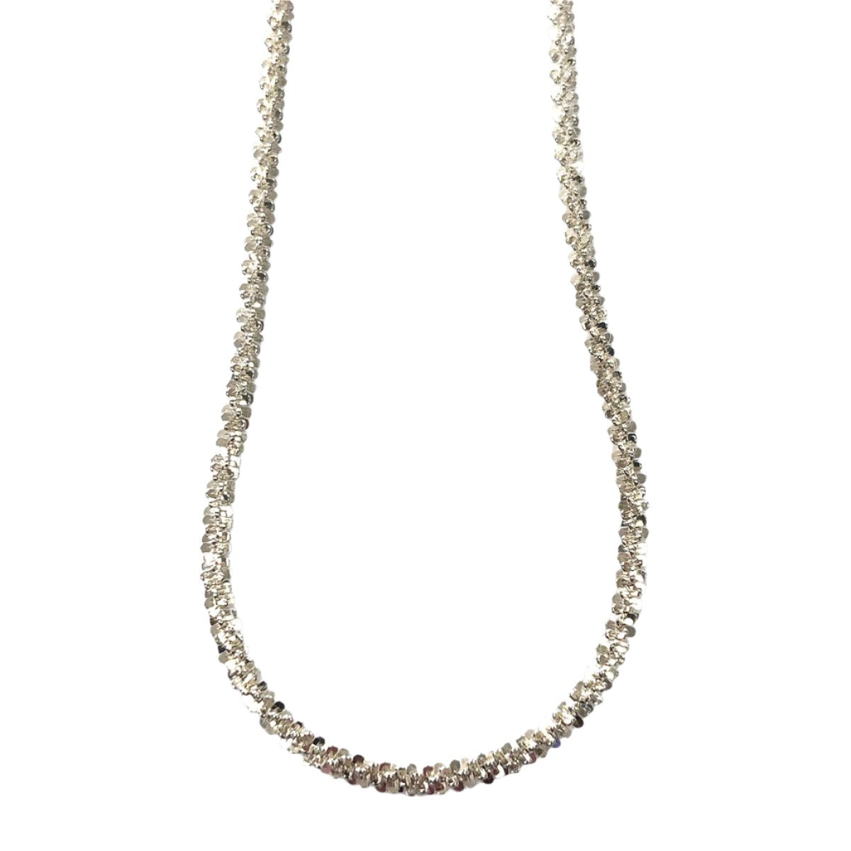 Silver Popcorn Necklace