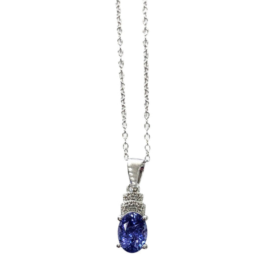 Silver Cubic Zirconia & Diamond Necklace