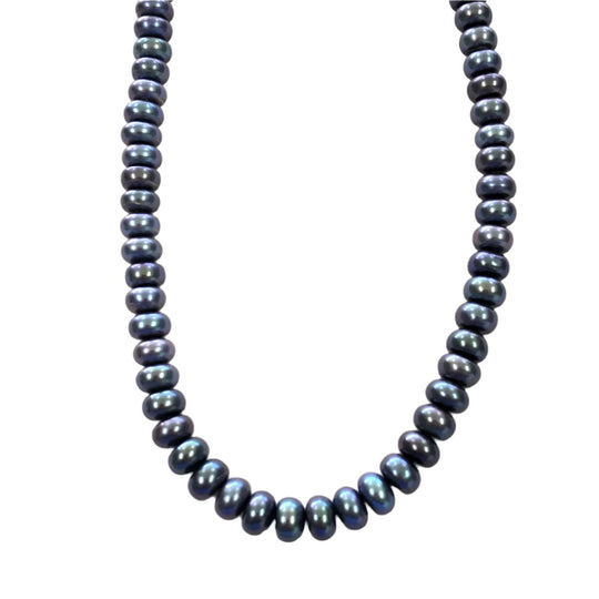 Faux Pearl & Silver Necklace