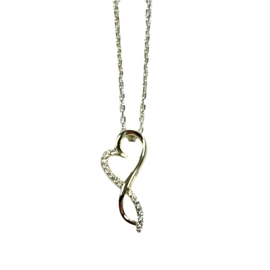 Silver & Cubic Zirconia Infinity Necklace