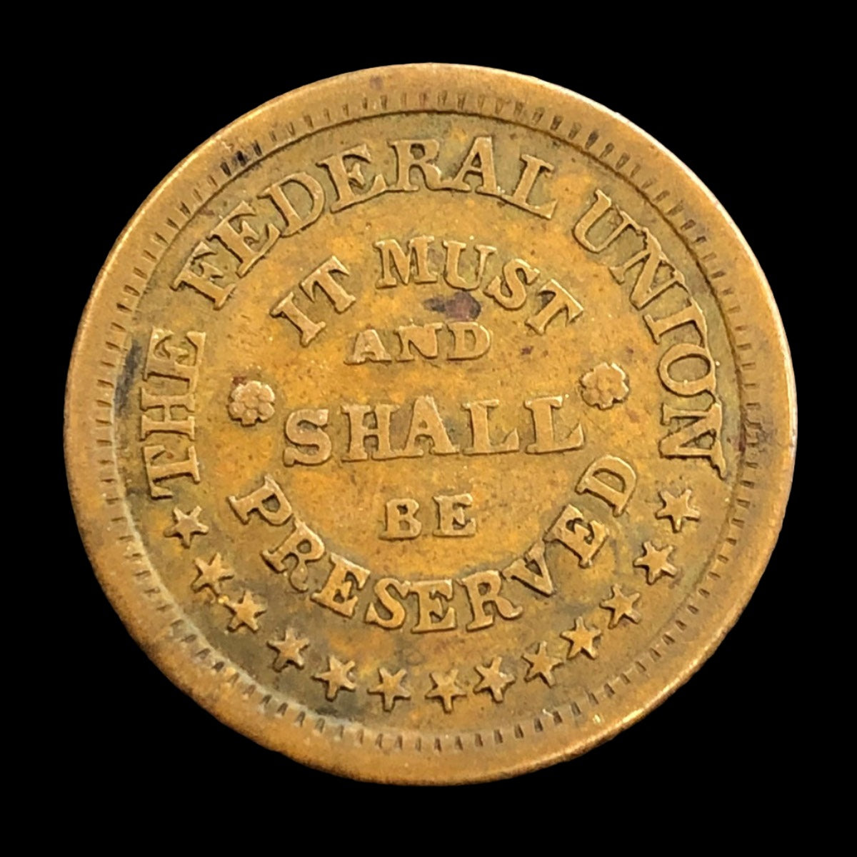ND Civil War Token - The Federal Union It Must And Shall Be Preserved / Army And Navy