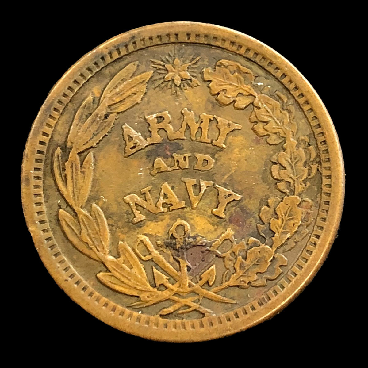 ND Civil War Token - The Federal Union It Must And Shall Be Preserved / Army And Navy