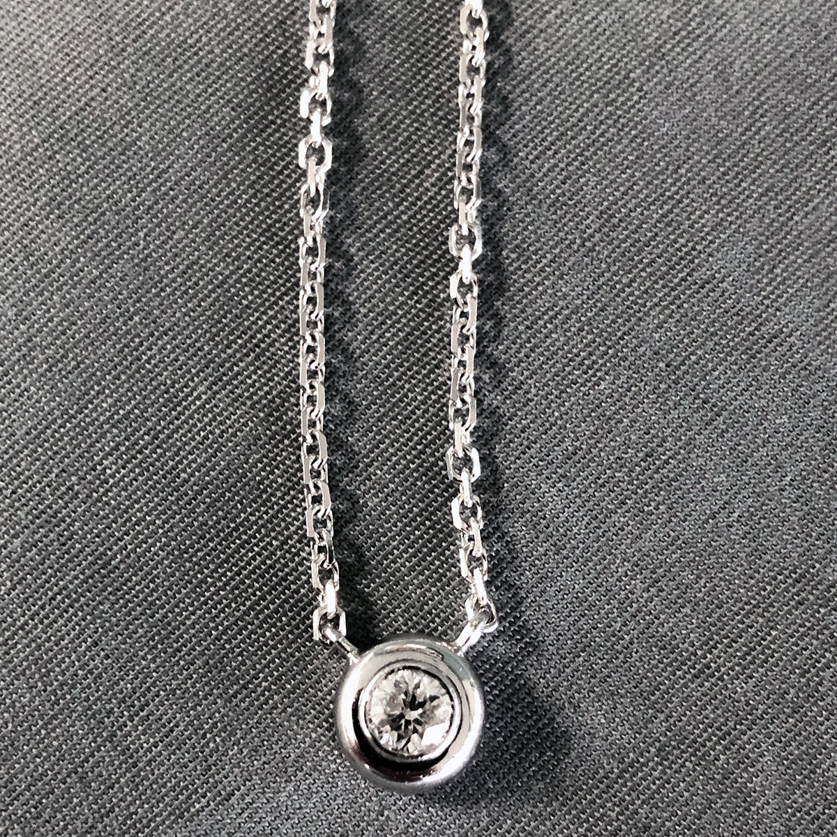 14 k White Gold Diamond Necklace