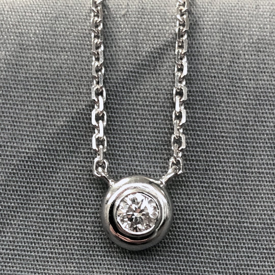 14k White Gold Diamond Necklace