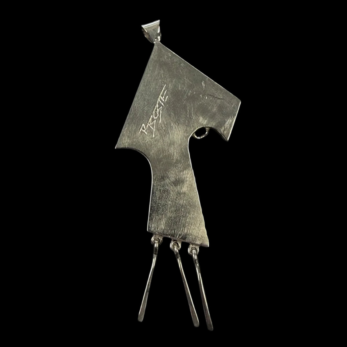 Richard Tsosie Navajo Abstract Silver Pendant