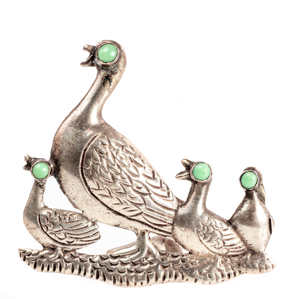 Silver Mother Goose Pin