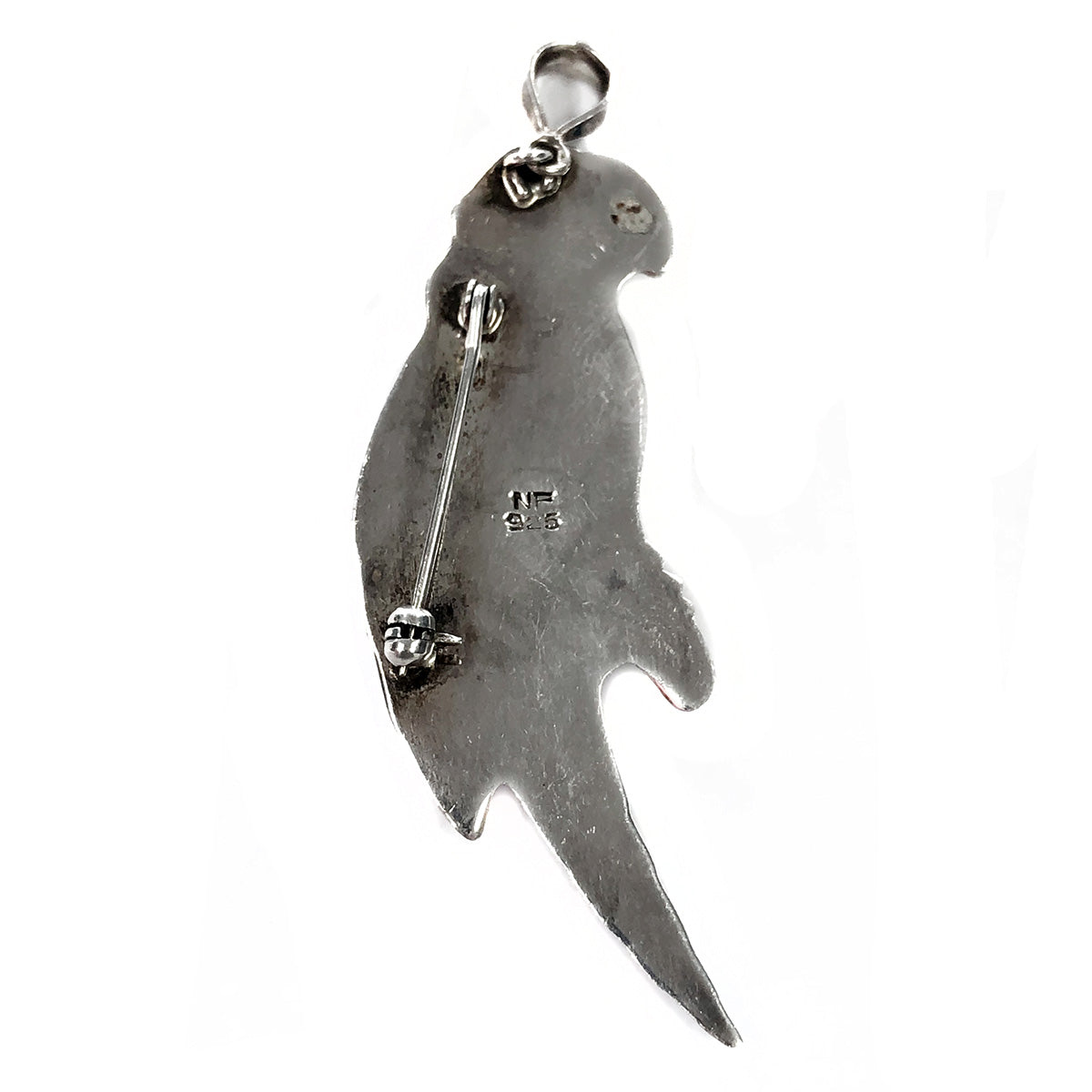 Vintage Silver Parrot Pin / Pendant