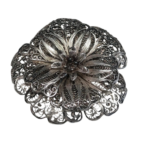 Floral Silver Pin