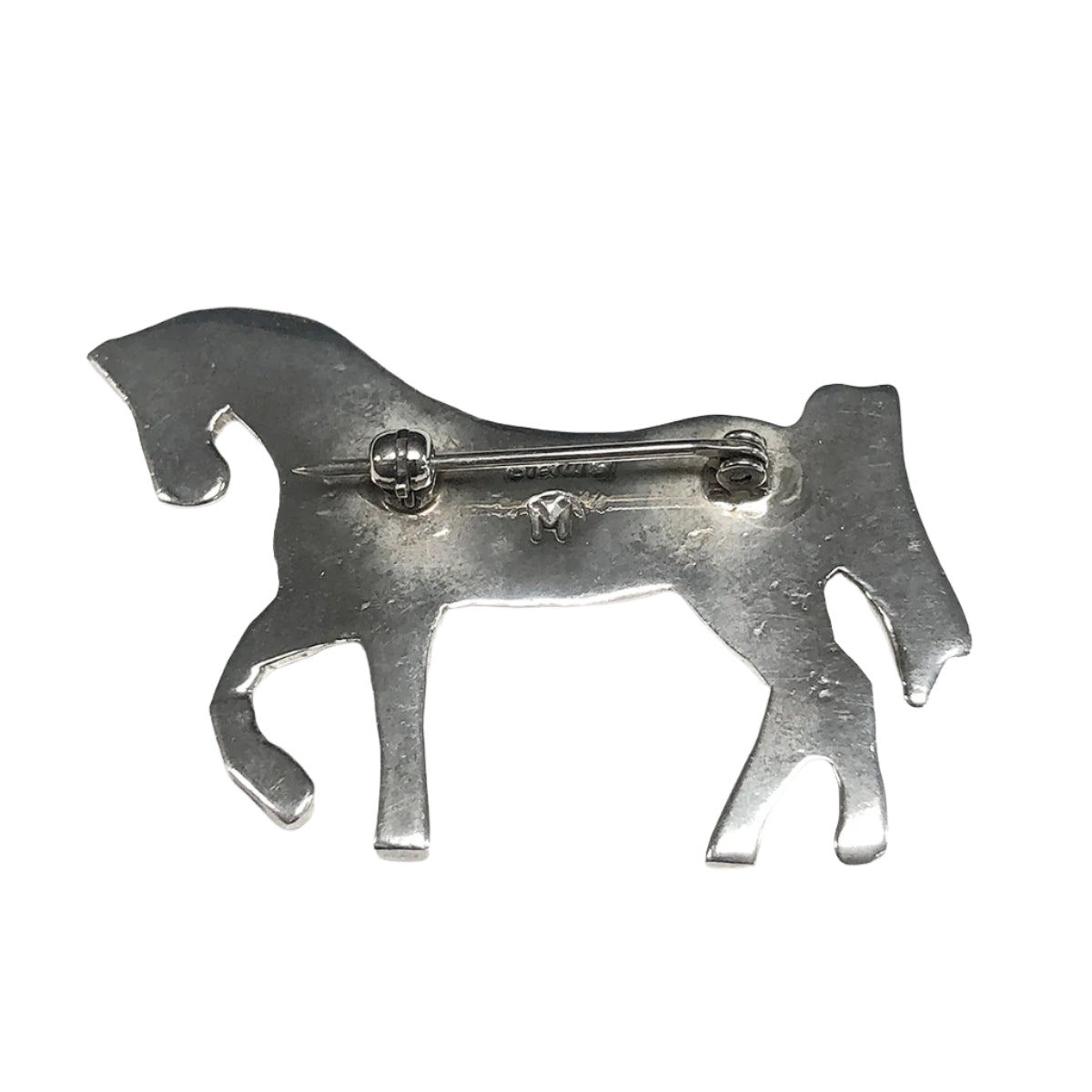 Navajo Silver &amp; Turquoise Horse Pin