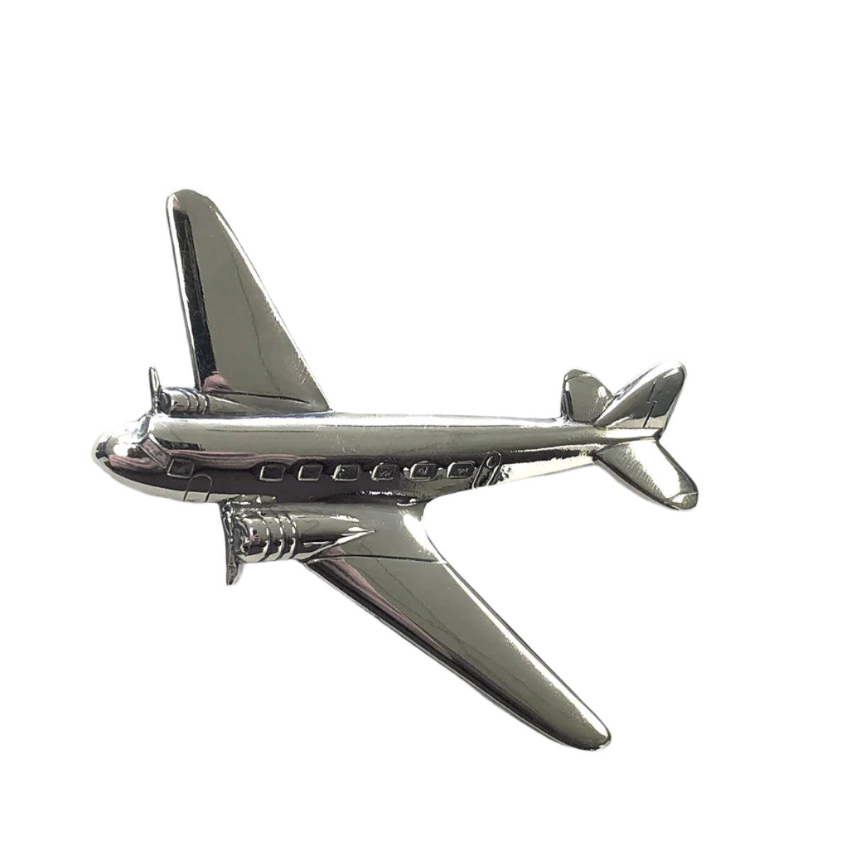 Silver Airplane Pin