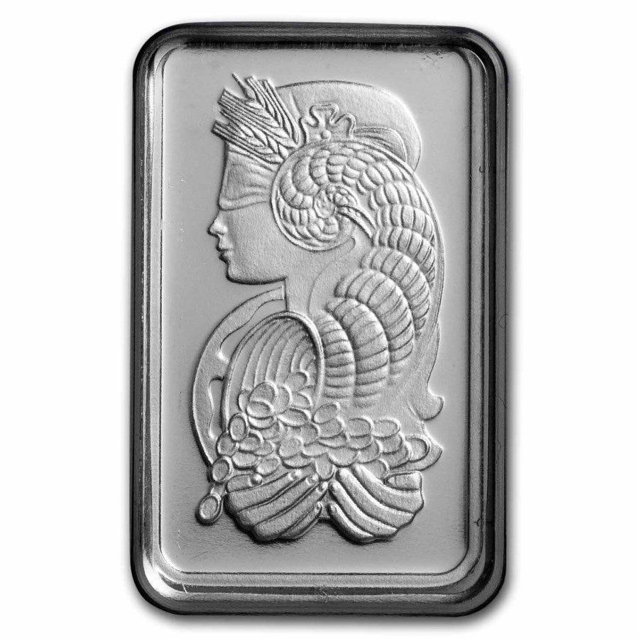 Pamp Suisse 5 g Lady Fortuna Platinum Bar (In Assay)