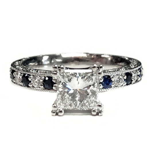 Platinum Sapphire & Diamond Eternity Ring