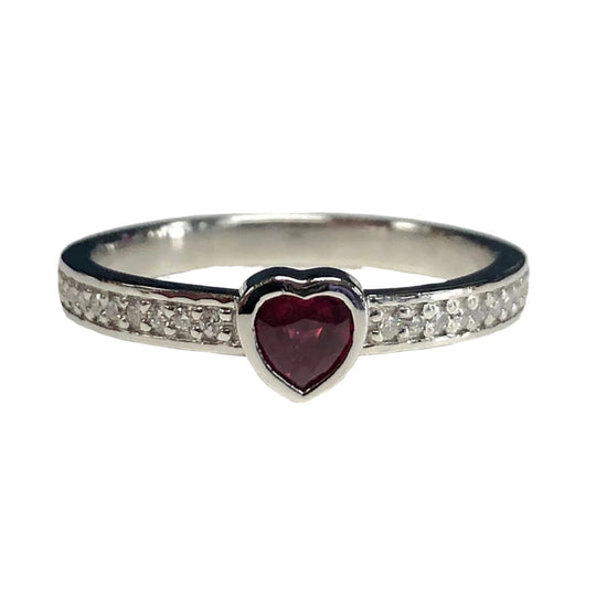 Platinum Ruby & Diamond Ring