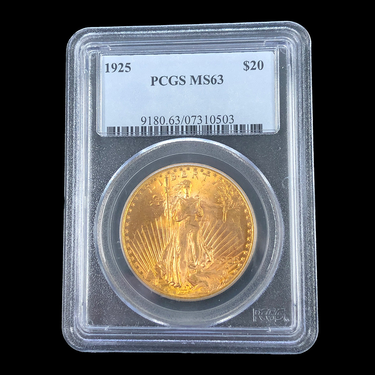 1925 $20 Saint Gaudens Liberty Gold Double Eagle PCGS MS63
