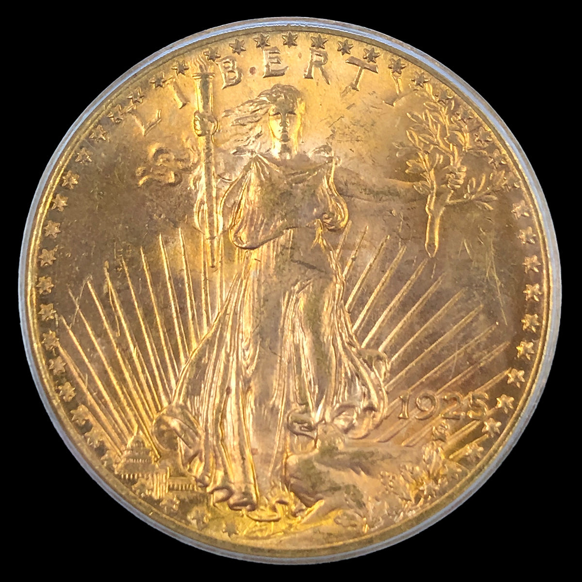 1925 $20 Saint Gaudens Liberty Gold Double Eagle PCGS MS63