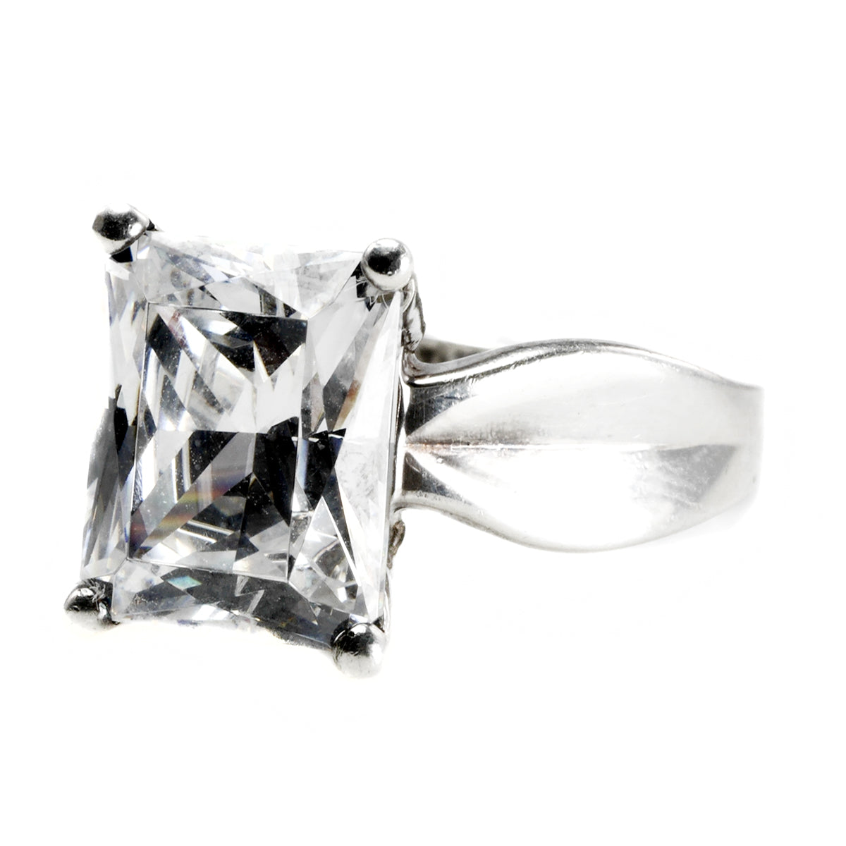 Silver &amp; Cubic Zirconia Ring