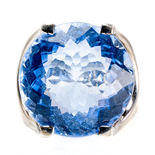 Silver & Blue Quartz Ring