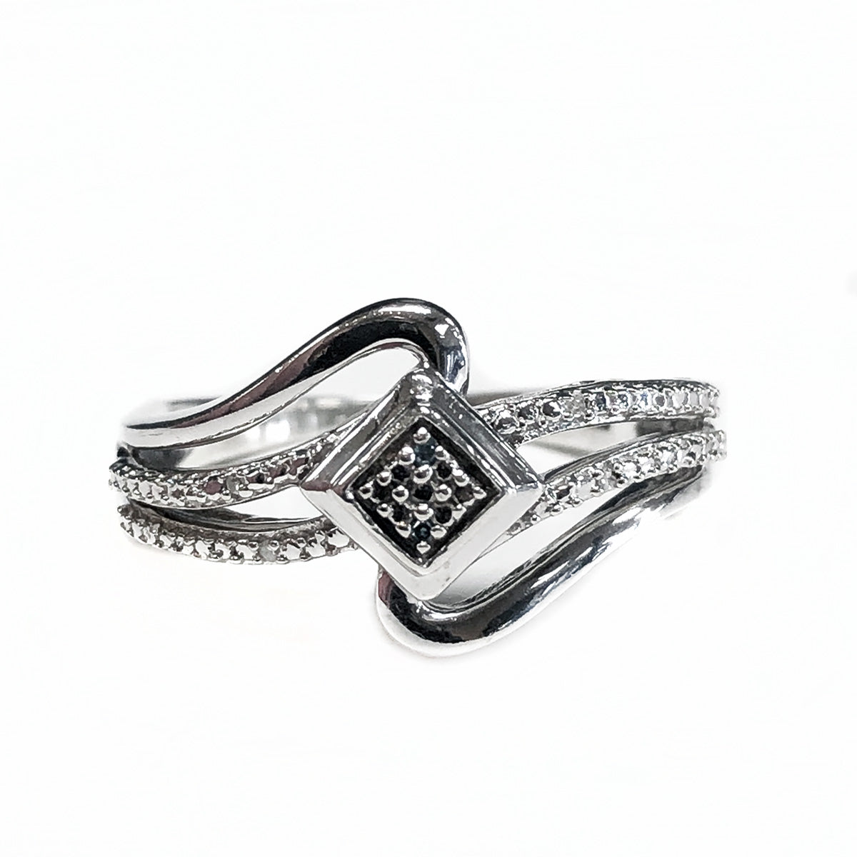 Silver &amp; Diamond Ring