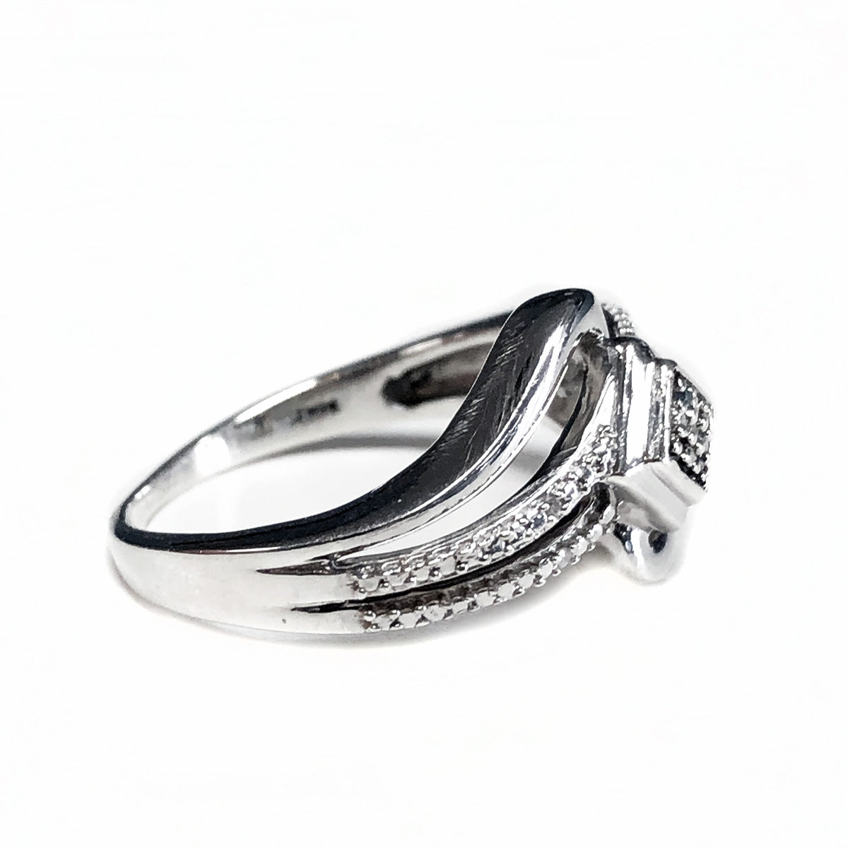 Silver &amp; Diamond Ring