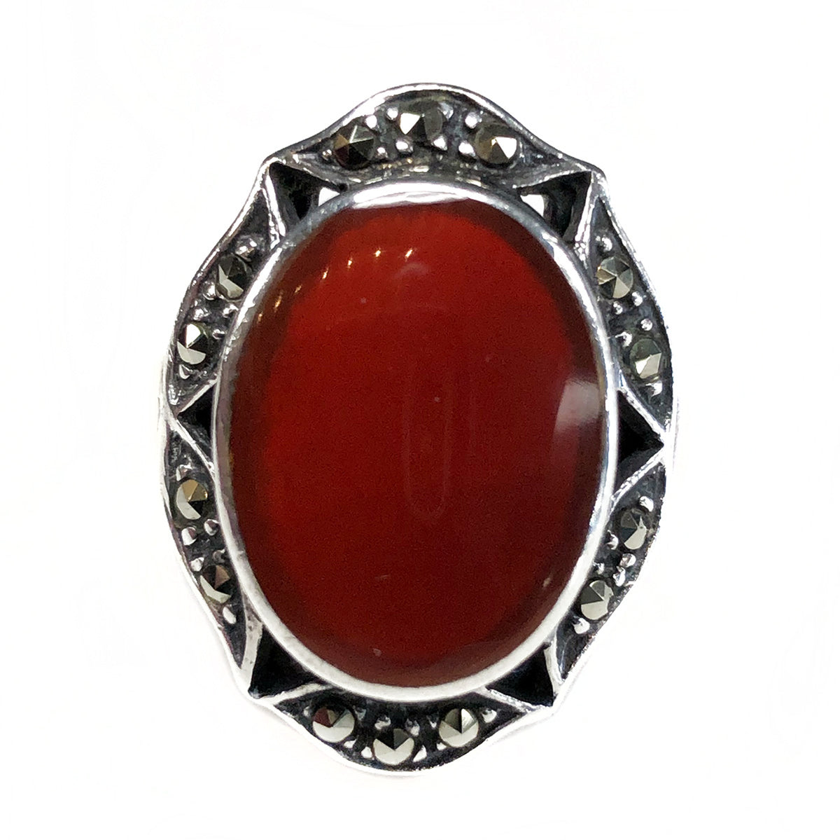 Silver & Carnelian Ring