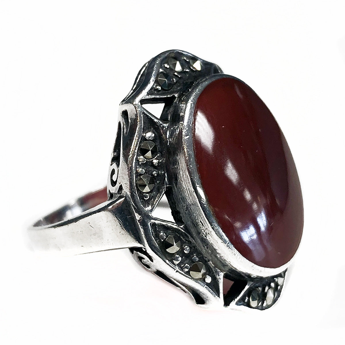 Silver & Carnelian Ring
