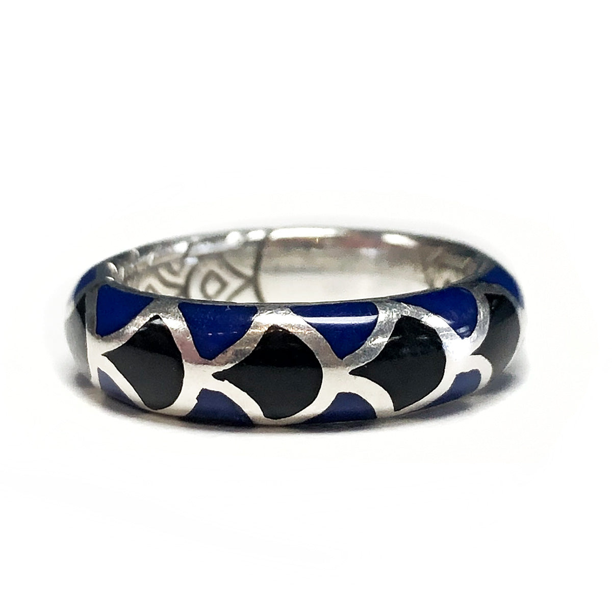 John Hardy Naga Silver &amp; Enamel Ring